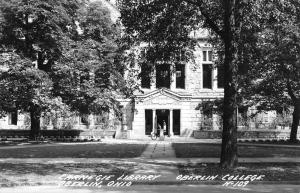 Oberlin Ohio Carnegie Library Real Photo Antique Postcard K53061