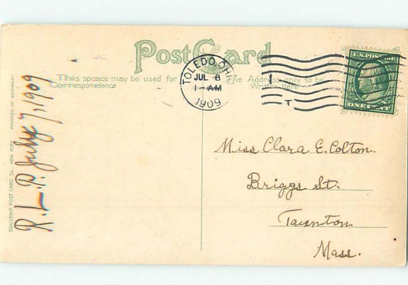 Divided-Back PARK SCENE Toledo Ohio OH H3602