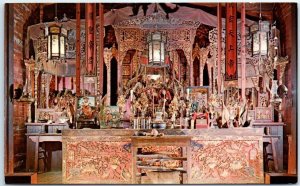 Postcard - Interior Of Chinese Joss House At Weaverville, California