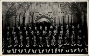 Lewiston Maine ME Kora Patrol Men Fez Hats 1935 Real Photo Postcard