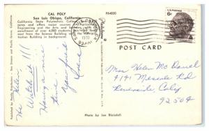 1970 Cal Poly, San Luis Obispo, CA Postcard