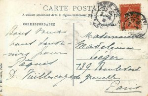 Vintage Postcard; Dressed Monkey Band Marches Down Street, posted France