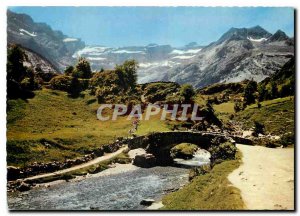 Postcard Modern Bridge Gavarnie and Cirque de Noel