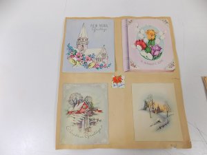 Vintage Greeting Card Scrapbook Pages and Cards