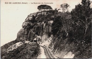 Brazil Rio De Janeiro Le Sommet du Corcovado Vintage Postcard C105