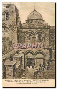 Old Postcard Jerusalem Facade of St Sepulcher