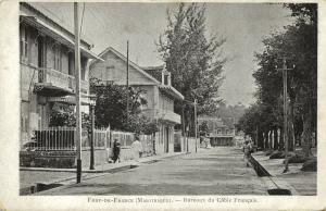 martinique, FORT DE FRANCE, Bureaux du Cable Francias, Street Scene (1899)