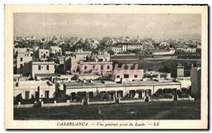 Old Postcard Casablanca General view Taking the Lycee