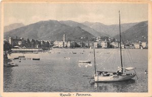 US21 Europe postcard Italy Rapallo panorama harbour sailboat