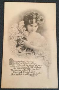 Vintage Postcard Used Beautiful Girl LB