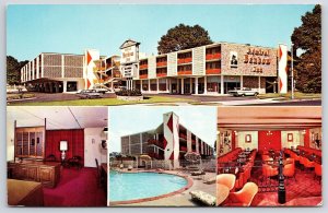 Vintage Postcard Admiral Benbow Inn Hotel Pool State St. Jackson Mississippi MI