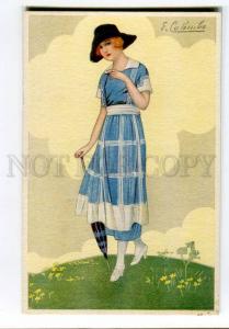 257143 FASHION Belle Lady By COLOMBO Vintage ART DECO GAM PC