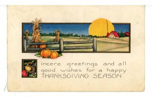 Greeting - Thanksgiving   (creases)