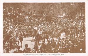 London England Funeral Parade King Edward VII Horses Antique Postcard K19561