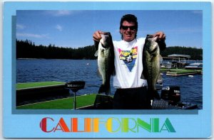 Postcard - Sport fisherman - California