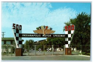View Of Indianapolis Motor Speedway 500 Mile Main Gate Indiana IN Postcard