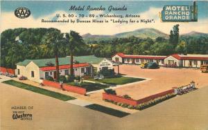 Autos 1949 Rancho Grande Motor Hotel roadside Wickenburg Arizona 9631