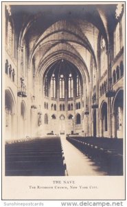 The Nave The Riverside Church New York City New York Real Photo