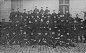 Antweroen Anvers Belgium Soldiers in 1917 Real Photo Postcard