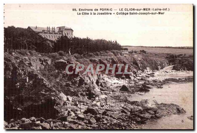 Old Postcard Around Pornic Le Clion sur Mer (Loire-Inf) La Cote has Josellere...