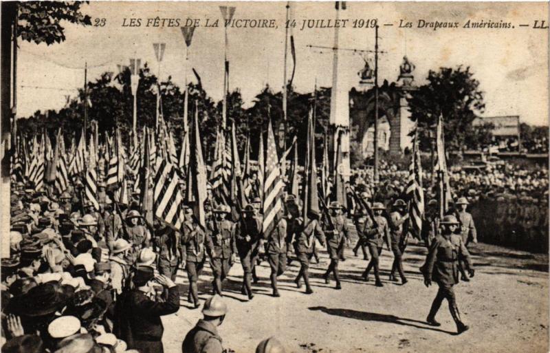 CPA PARIS Les Fetes de la Victoire 1919 Les Drapeaux Américains (218829)