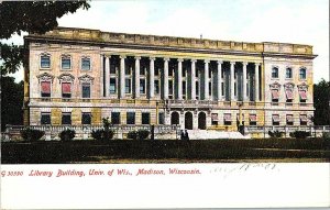 Library Building Univ. of Wis. Madison WI Vintage Postcard Standard View Card