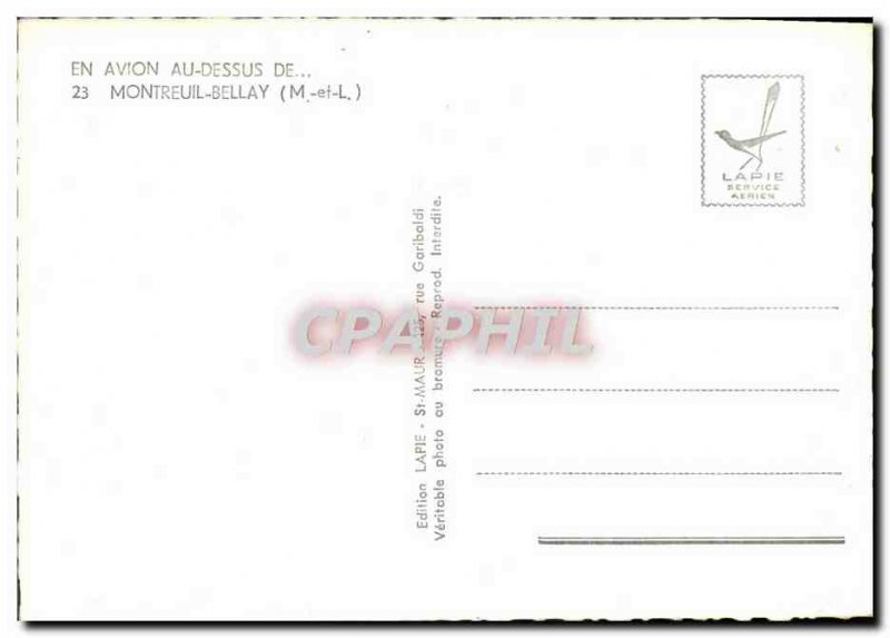 Postcard Modern Avon In Montreuil Bellay From Above