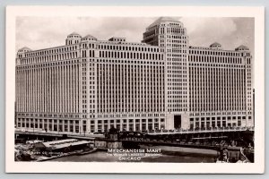 Chicago IL RPPC Merchandise Mart Worlds Largest Building Photo Postcard V27