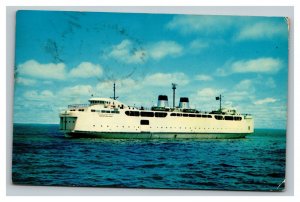 Vintage 1955 Postcard The Vacationland Ferry St. Ignace & Mackinaw City Michigan