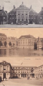 Gravenhage Mauritshuis Bosch Palais 3x Dutch Antique Postcard