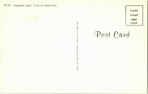 Highland Light, North Truro, Cape Cod MA Vintage Postcard D66
