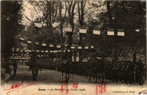 CPA Militaire - SENS - La Revue du 14 Juillet (1906) (91214)