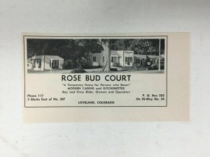 Rose Bud Court Vintage Print Ad Loveland Colorado Highway 34 Picture