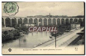 Old Postcard St. Leonard Viaduct Around Limoges