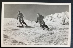 Mint Usa Real Picture Postcard Skiing On Mt Hood Near Timberline Lodge OR