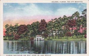 Florida Orlando Florida Sanitarium and Boat House On Lake Estelle