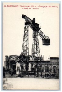 c1910 Tibidabo Watchtower Barcelona Spain Antique Unposted Postcard