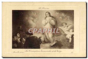 Old Postcard The Louvre The Immaculate Conception of the Virgin