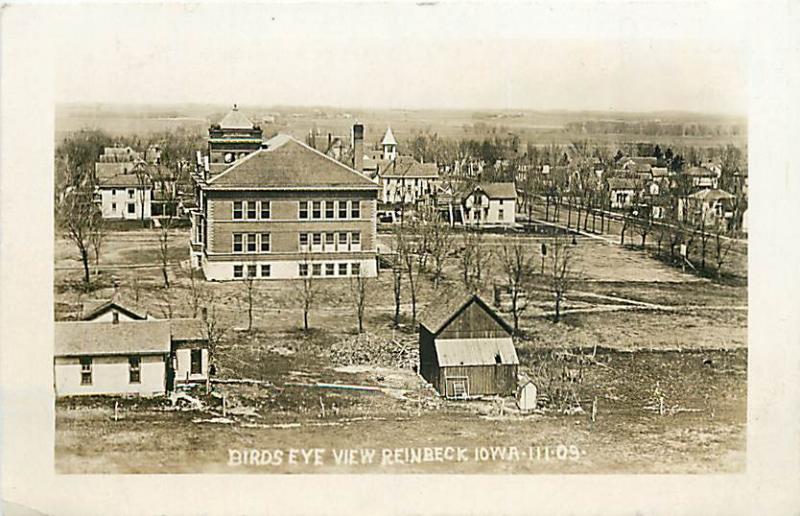 RPPC Birds Eye View Reinbeck Iowa IA 1910