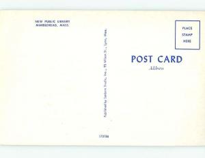 Unused Pre-1980 LIBRARY SCENE Marblehead Massachusetts MA hs1902