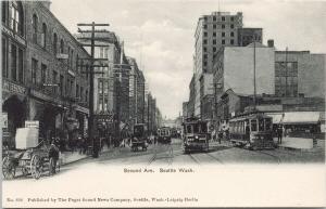 Second Ave. Seattle WA Washington UNUSED Postcard D98