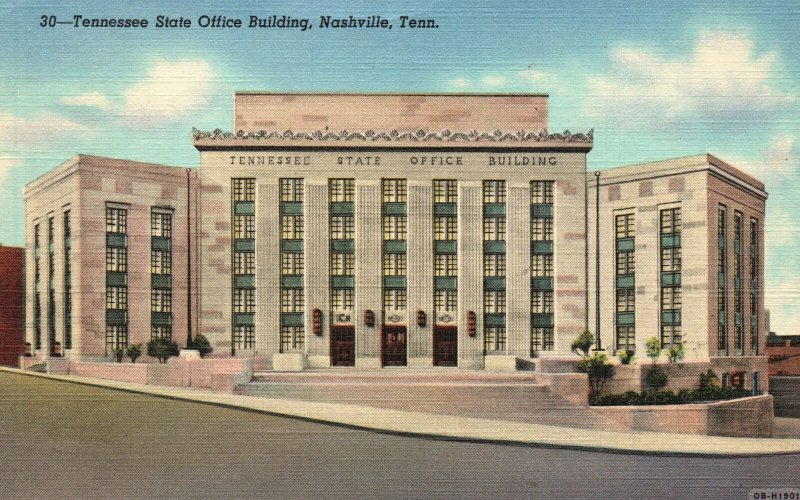 Vintage Postcard 1946 View of Tennessee State Office Building Nashville, Tenn.