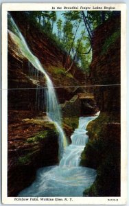 M-52327 Finger Lakes Region Rainbow Falls Watkins Glen New York USA