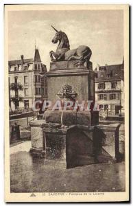 Old Postcard Saverne Fountain of the Unicorn