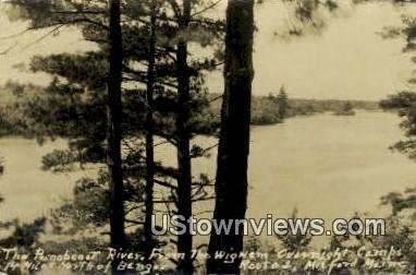 Real Photo, Penaboost River in Milford, Maine