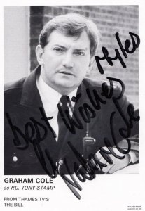 Graham Cole as PC Tony Stamp ITV The Bill Hand Signed Cast Card Photo