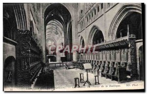 Old Postcard Saint Pol de Leon Finistere stalls of the choir of the Basilica