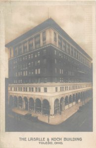 J25/ Toledo Ohio RPPC Postcard c1910 The Lasalle & Koch Building Store 84