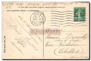 Postcard Old Airplane Nice Menton