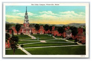 The Colby College Campus Waterville Maine ME UNP WB Postcard S10
